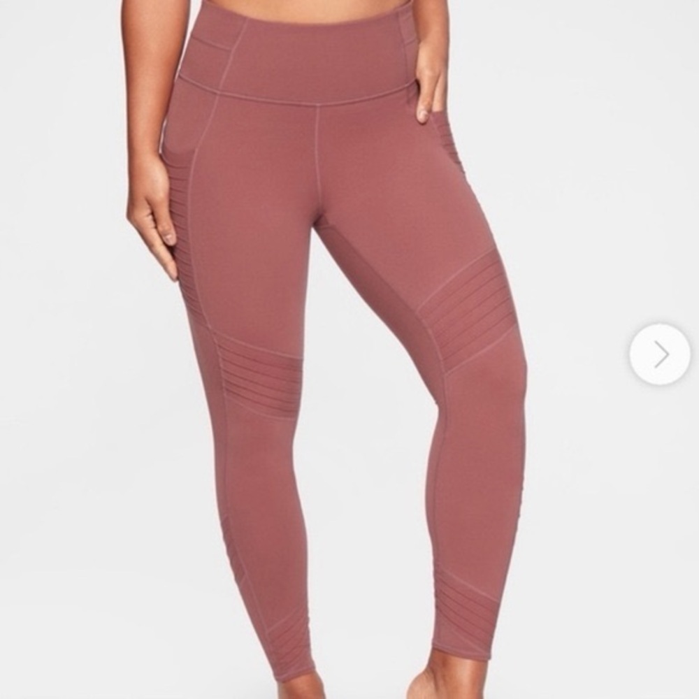 Women’s | Athleta Delancey Moto Tight Leggings, Havana Brown | Medium